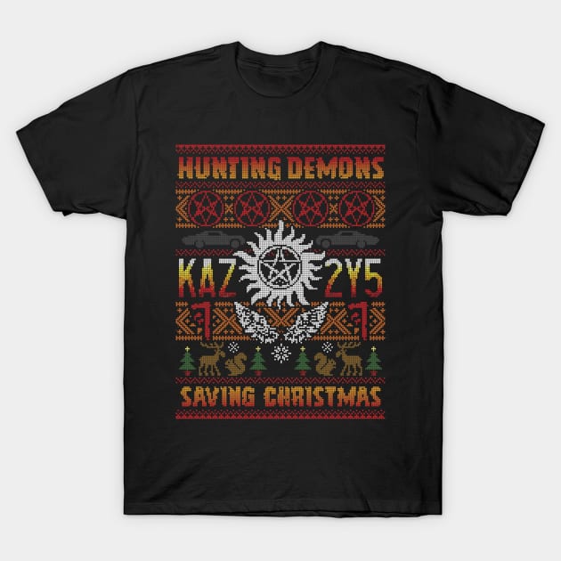 A Supernatural Christmas T-Shirt by HappyLlama